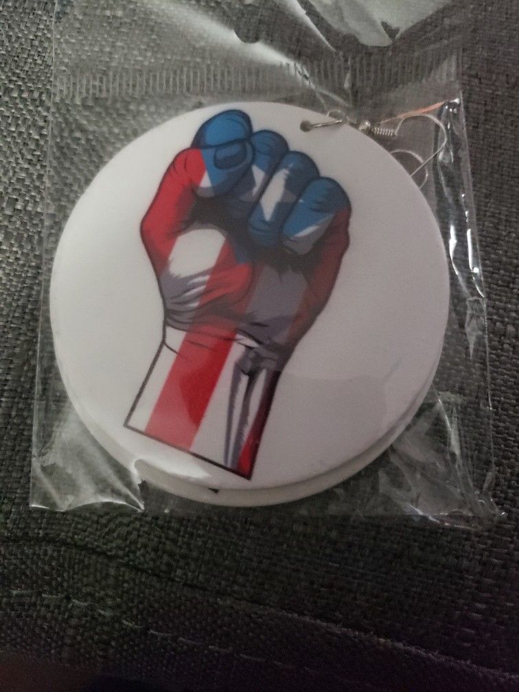 Puerto Rico Wood Earrings