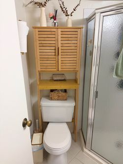 Bamboo Over-the-Toilet Storage Cabinet