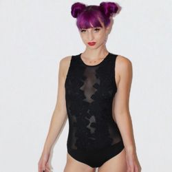 Haute Monde Floral Sheer Bodysuit
