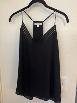 Flowy Black Tank Top - Womens Large