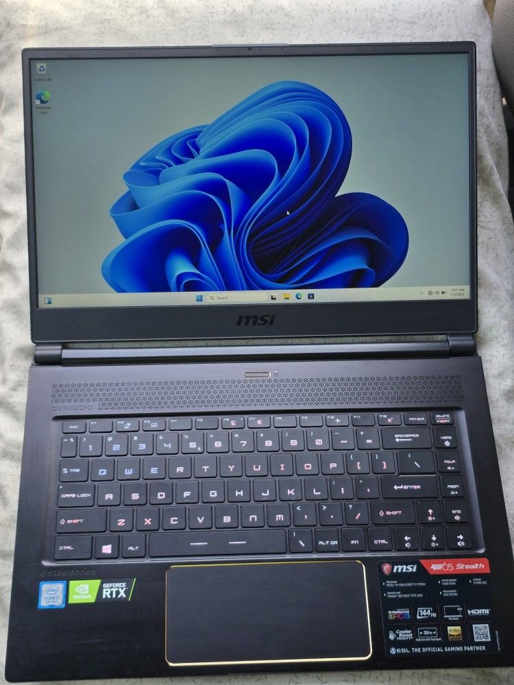 Gaming Laptop MSI GS65 STEALTH  8SE  15.6 inches Intel Core i7-8750H RTX 2060 16GB RAM 1TB SSD
