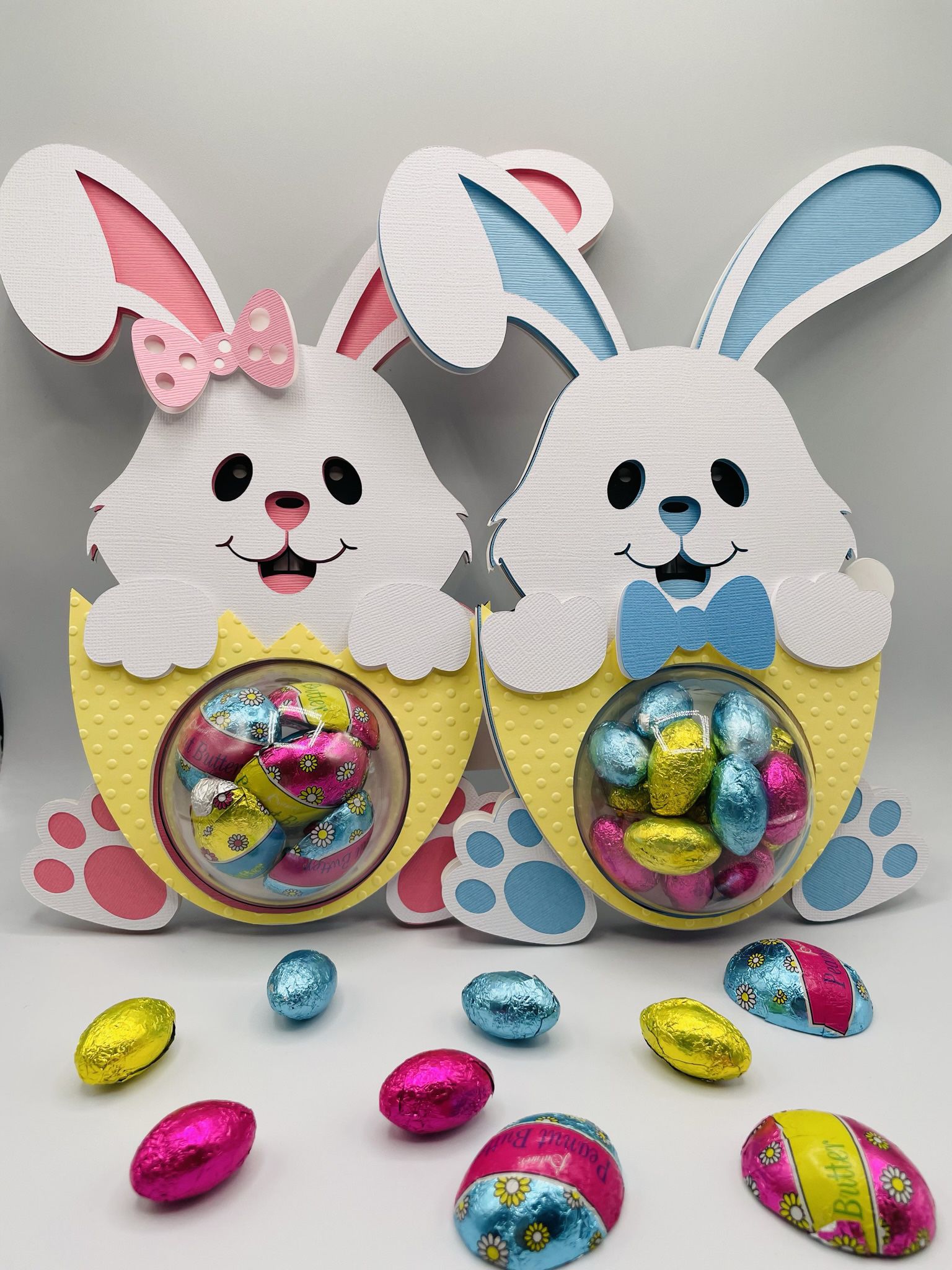 Rabbit Easter Candy Holder Paper Craft | Rabbit Egg Holder | Easter eggs | Cute Bunny Easter | Ornament Easter | Souvenir Easter Bunny