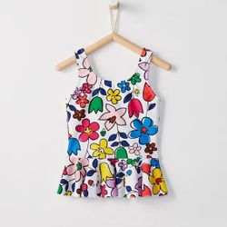 Hanna Andersson Sunblock Flounce Tankini Top size 5 