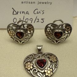 James Avery Heart Set Gold/silver 