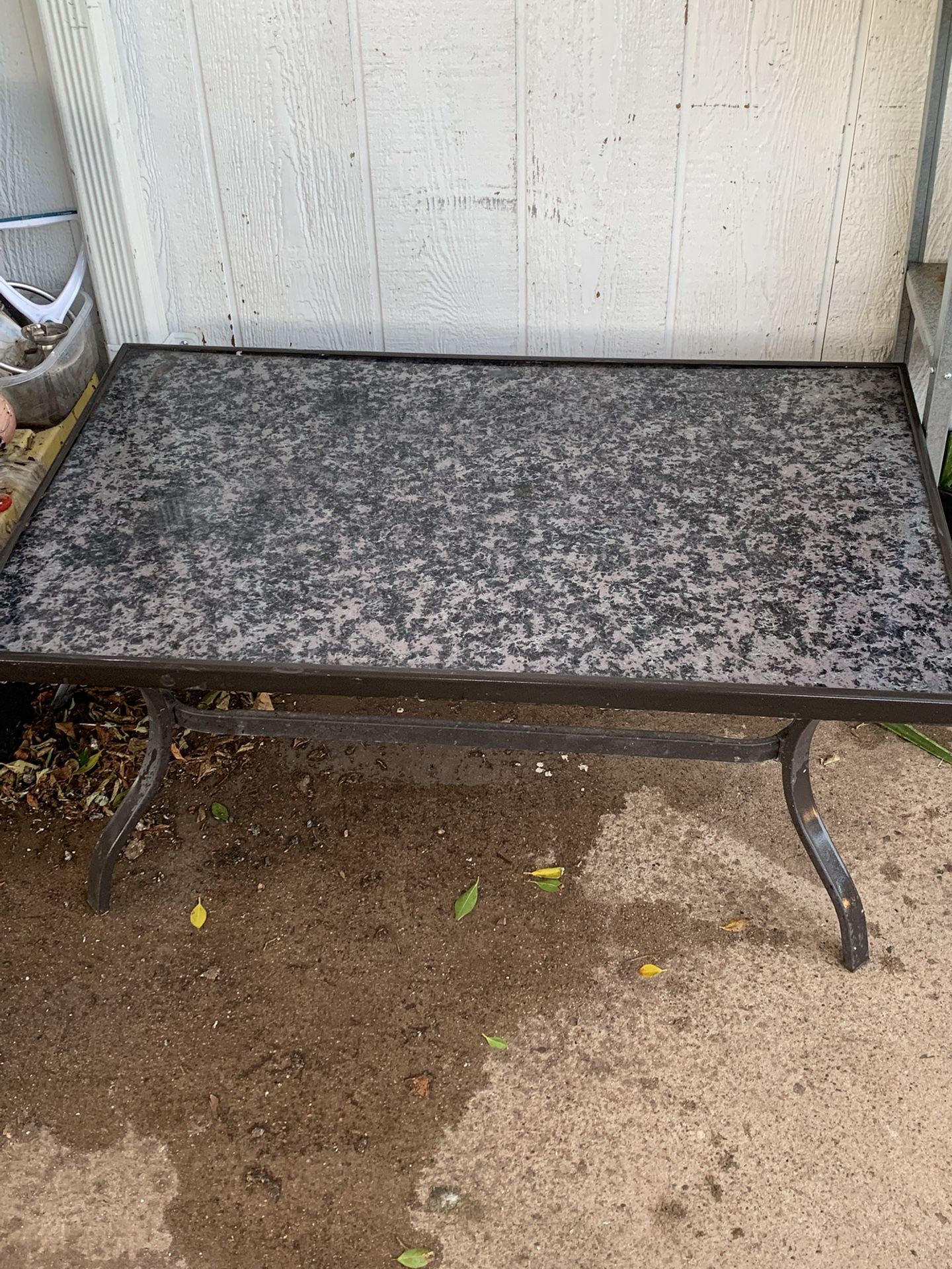 Beautiful Nice Glass/Granite Coffee Table Patio
