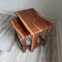 Stunning Live Edge Nesting Tables - Solid Wood
