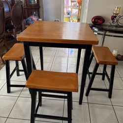 3 Solid Stools 1  Table 