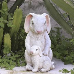 Brand New Mom & Baby Rabbit with Solar Color Changing LED Lights for Outdoor Indoor Decoration, Patio Yard Lawn Ornament, Gifts for Mom