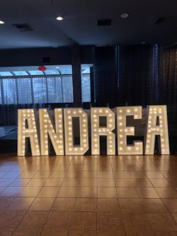 Marquee and letters