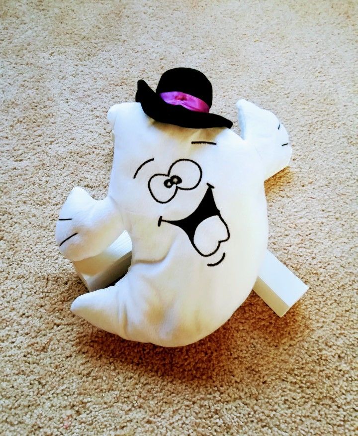 Halloween Ghost Plush Doll Emoji Pillow 13"x13"