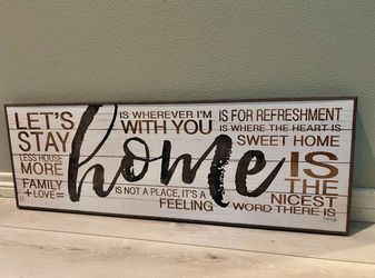 Home Inspirational Wood Print