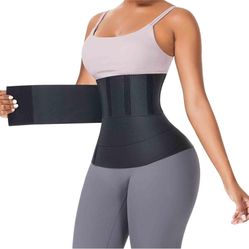 FeelinGirl Waist Trainer for Women Trimmer Belt Waist Cincher Tummy Wrap Plus Size Snatch Me Up Bandage Body Shaper