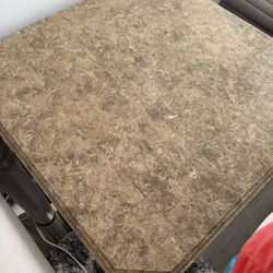 Brown Marble End Table