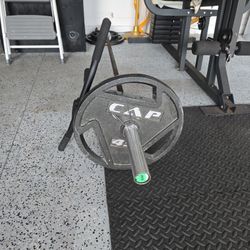 Olympic Weight Bar With Bar Row Attachment Multi-Grip