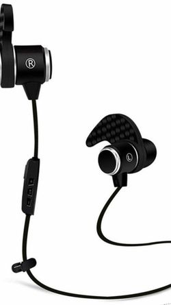 CakFun Headphones, Wireless Earbuds for Sports HD Stereo Headsets Heavy Bass Sweatproof Earbuds with Mic for Running Gym Workout for iPhone and Andro