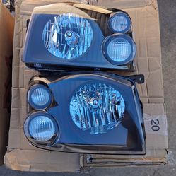01-04 Nissan Frontier Headlights Luces Micas Calaveras Faros Faroles Focos Headlamps