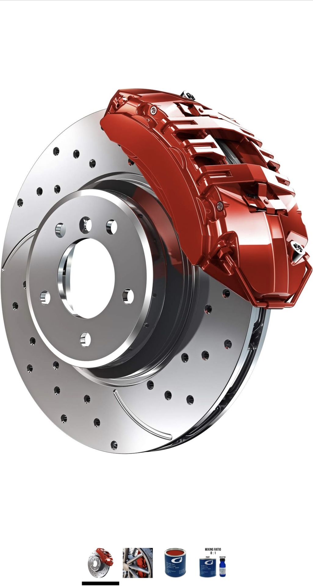 G2 High Temperature Brake Caliper Paint System Set RED G2160 - High Gloss