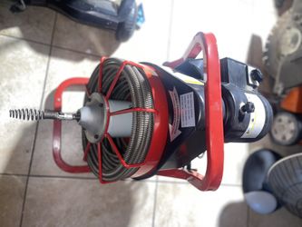 Drain Cleaner Machine Drain Auger 75FT x 1/2 Inch Manual Feed & 4 Cutters