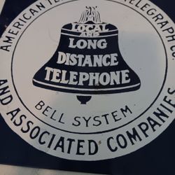 Antique AT&T Enamel SIGN