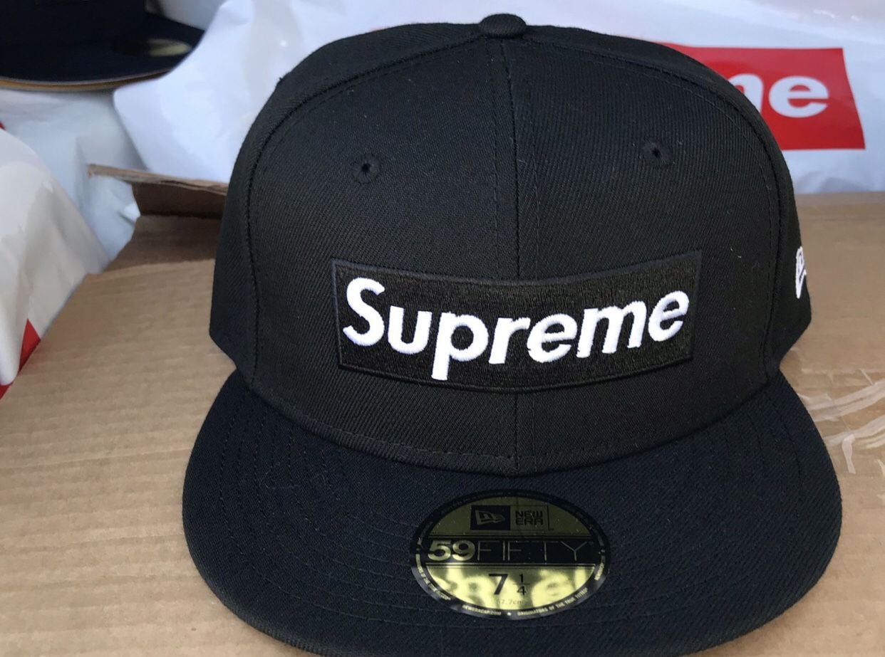 BRAND NEW SUPREME BOX LOGO CHAMPION NEW ERA HAT SIZE 7 1/4