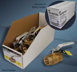 1”x1” FIP brass ball valve -(4 count)
