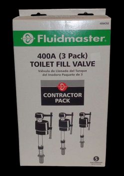Fluidmaster 400A Toilet Fill Valve 3pc. Contractor Pack