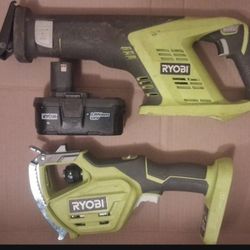 TWO (2) NEW RYOBI 18V SAWS (TOOLS ONLY)