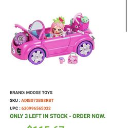 Shopkins Happy Places Berry Fun Convertible Vehicle Playset