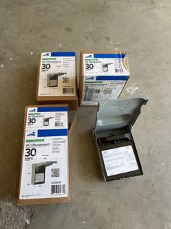Midwest AC Disconnect 30 Amp Outdoor NEMA 3R – Lot of 4