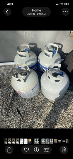 4 EMPTY Propane Tanks $25 Each