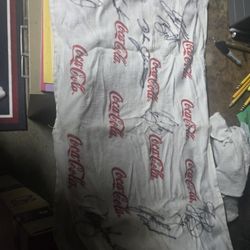 Nascar Racing Coke Towel With Autographs