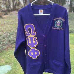 Cardigan Solid Purple (Omega Psi Phi) Size M