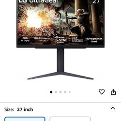 LG Ultra Gaming Monitor 180hz 1440p