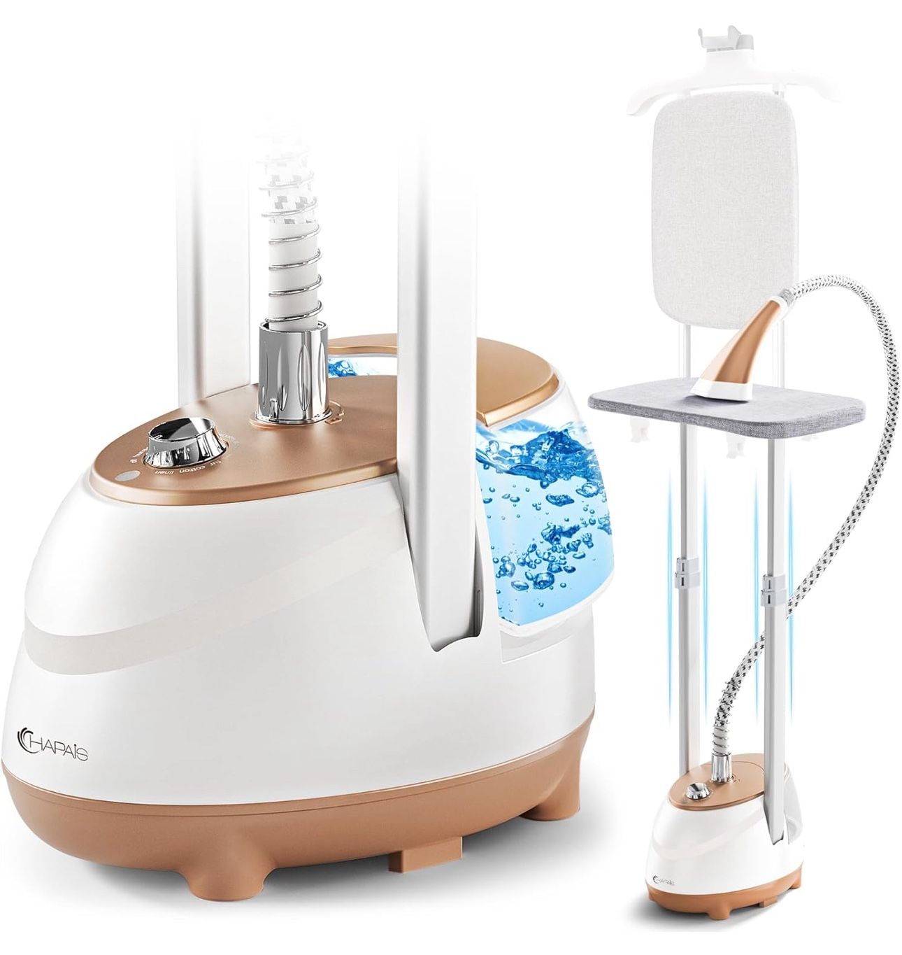 BRAND NEW 1800W Standing Garment Steamer with 10 Ironing Modes,Adjustable Double Rod,Flat and Hanging Ironing,30s Fast Heat-up