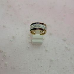 Stainless Steel Ring With Zirconias