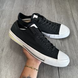 Converse Chuck Taylor All Star Ox, Canvas Low - Black/White/Volt 153798F Size 13