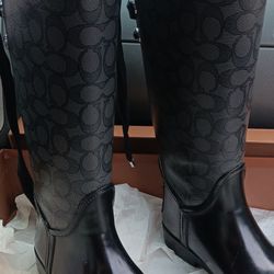 Black Rain Boots (COACH)