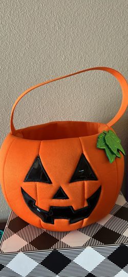 bric Jack-o'-Lantern Halloween Bucket with Handle