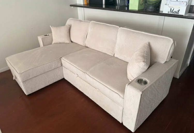 New Sleeper Sectional Couch With Storage / Free Delivery