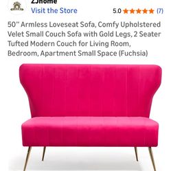 Hot Pink Loveseat 