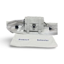 Proenza Schouler Carved Python PS1 Mini Crossbody Bag – Optical White