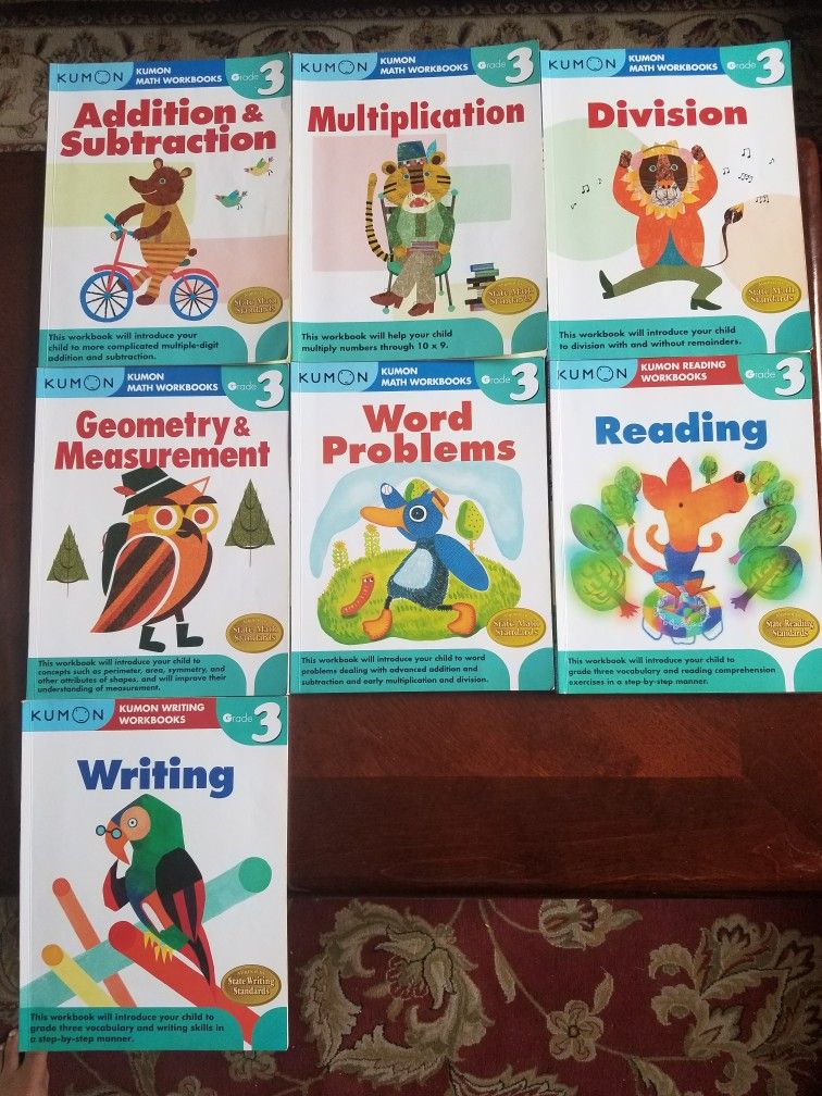 Kumon Workbooks- Used, 3rd Grade