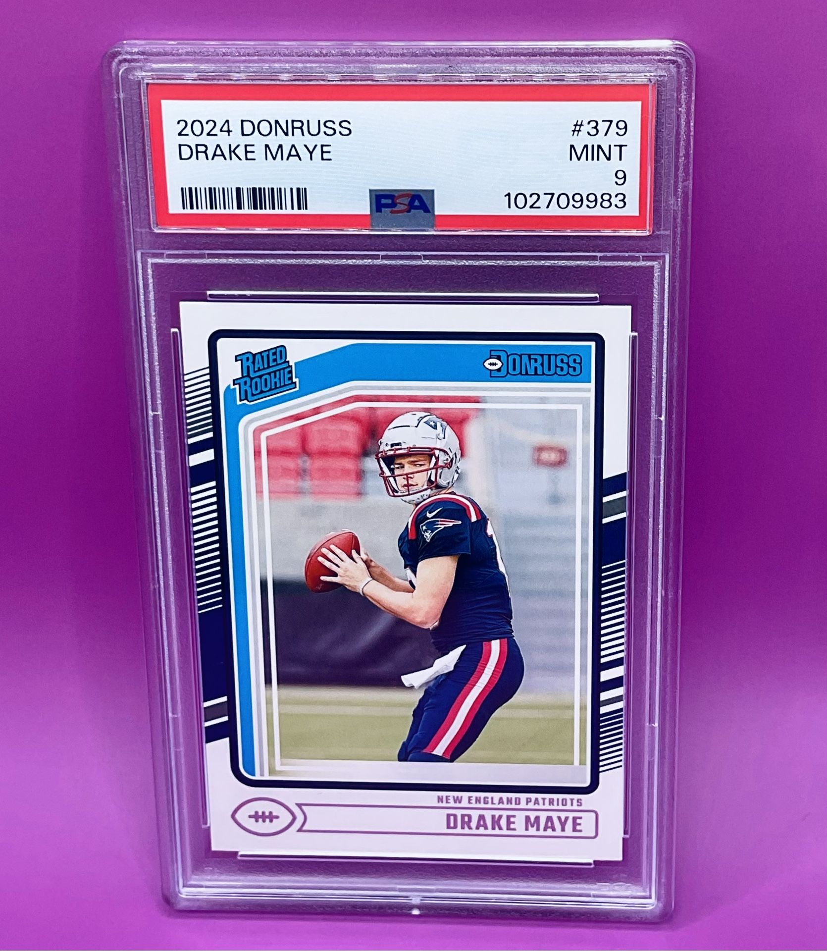 2024 Donruss Drake Maye Rated Rookie – PSA 9 (Mint) 🔥