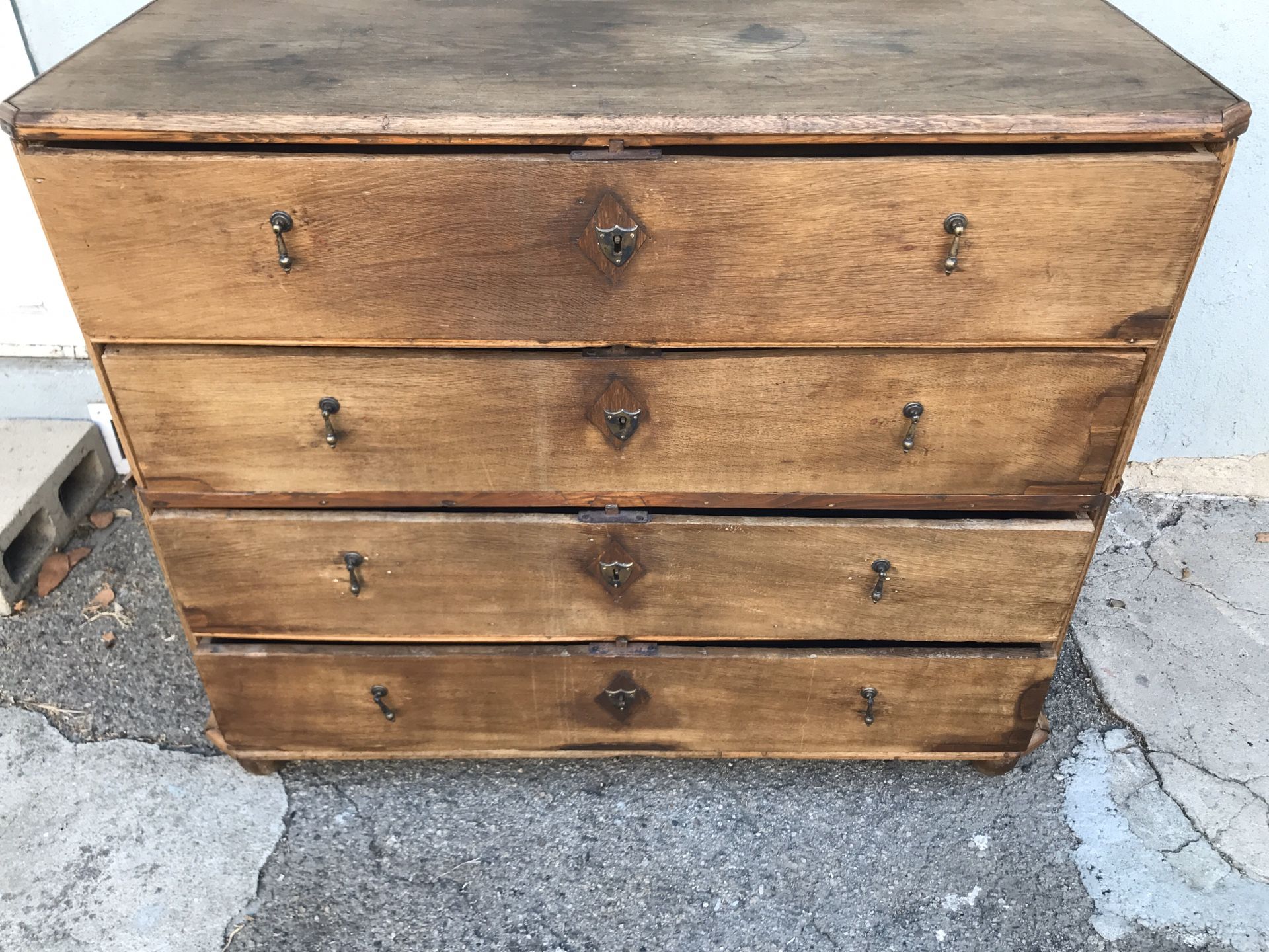 Antique 4-Drawer Dresser with Lock & Key