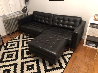 Leather Couch - Black