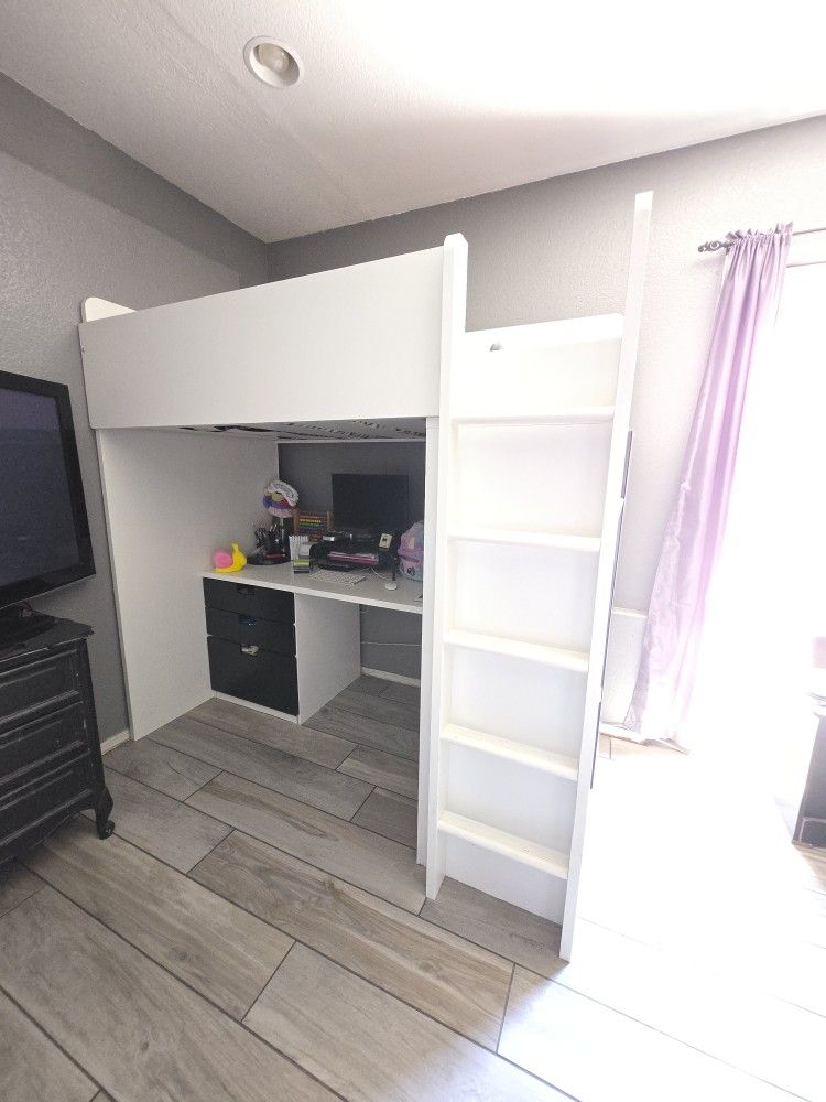 Twin Bed Over Desk
