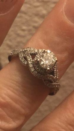 14k white gold diamond ring