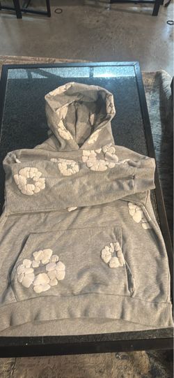 Grey demin tears hoodie