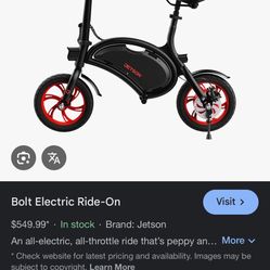 Jetson Bolt Electric Bike – Great Condition, Just Needs a New Tire
