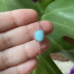 Sterling Silver Larimar Bracelet